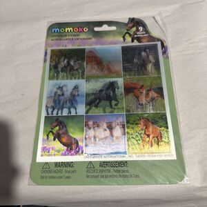 Momoco Lenticular Horse Stickers Lot of 9 Vintage 3D Flip Motion